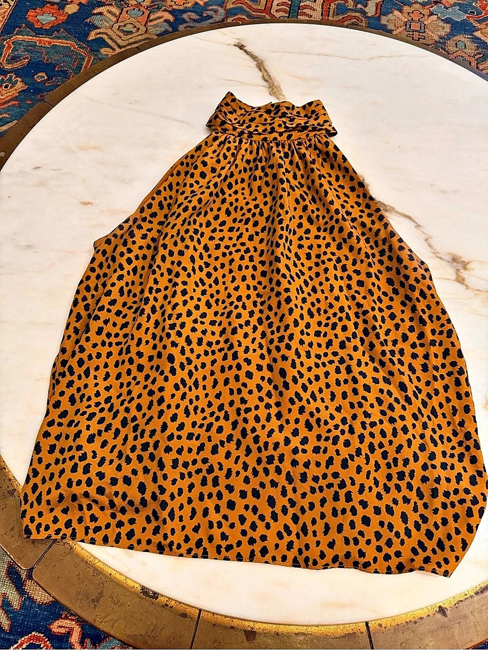 Joie Animal Print Mini Dress in Orange & Black Size LLike New